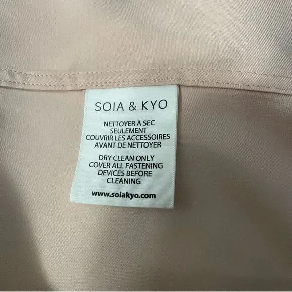 Soia & Kyo Marinella Ballet Pink Straight Fit Trench Coat Sz-XXS - Picture 11 of 14